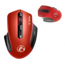 Бездротова ігрова мишка ведмедик тихий 2000dpi iMice G-1800, червоний