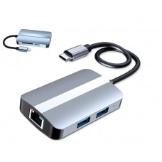 USB 3.0 Type-C - RJ45 Ethernet LAN адаптер та хаб 2x USB 2.0 3.0 SD TF USB 3.0 Type-C - RJ45 Ethernet LAN адаптер та хаб 2x USB 2.0 3.0 SD TF