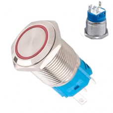 Кнопка 16мм поворотна, 12-24В, червоний LED, 5pin, 16K-P11D