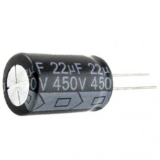 Конденсатор електролітичний алюмінієвий 10шт, 22мкФ 450В 105С