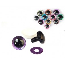 Очі для іграшок 12мм кольорові гвинтові з фіксатором 30шт, пластикові