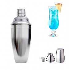 Шейкер європейський барний для приготування напоїв коктейлів, нержавіюча сталь 550мл