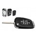 Викидний ключ, корпус під чіп, 3кн, Peugeot, ніша CE0523, HU83, NEW, 105950