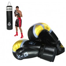 Рукавички боксерські розмір 12Oz, зап'ястя ширина від 8.5 довжина 22см, чорно-золоті
