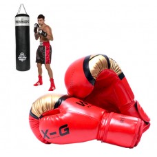 Рукавички боксерські розмір 12Oz, зап'ястя ширина від 8.5 довжина 22см, червоно-золоті