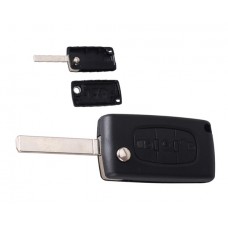 Викидний ключ, корпус під чіп, 3кн, Citroen, ніша CE0523