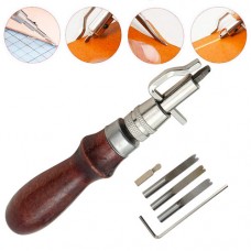 Грувер канавкоріз із торцбилами 5в1, інструмент для роботи зі шкірою.