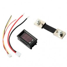 Цифровий вольтметр амперметр до 100В, 50А, LED із шунтом