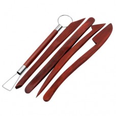 Набір інструментів для ліплення з полімерної глини, 5шт, двосторонні, дерево