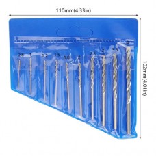 Набір свердл алмазних 10шт 0.8-4мм, по металу