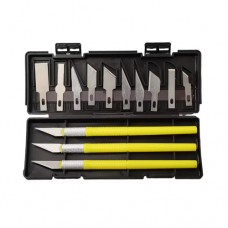 Ніж прецизійний 3шт з 13 змінними лезами для різання дерева шкіри, пластик, кейс