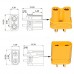Роз'єм живлення Amass XT30U XT30 30А 2pin пара тато-мама для RC, 107060