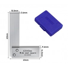 Кутник перевірочний 90° 63x40мм, слюсарний, сталь