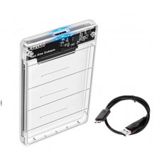 Кишеня корпус 2.5 жорсткого диска HDD/SSD, SATA, USB 3.0, прозора