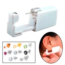 Одноразова система для проколу вуха, пістолет для пірсингу та сережка
