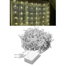Гірлянда світлодіодна новорічна тепла біла Водоспад 200 LED 2 x 2м