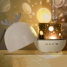 Світильник нічник проектор з BT колонкою 1Вт, 6 вкладишів, АКБ, Cute Elf