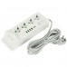 Мережевий фільтр подовжувач 3м 4 розетки 6 USB Qi зарядка PD 3кВт LH994-2PD, 107601