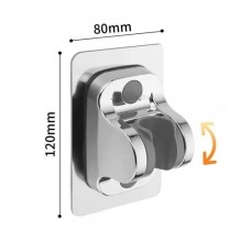 Тримач для душової лійки з регулюванням кута нахилу, клейкий настінний