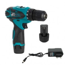 Дриль шуруповерт 12В 0-350/0-1350об/хв 10мм, 2 акб 1.5Ач, набір в кейсі, Assur LD18A