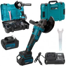 Шліфмашина кутова акумуляторна 125мм 21В 9000об/хв, набір в кейсі, Assur ASR-LD36