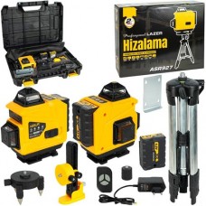 Лазерний рівень, нівелір, 16 ліній 360град, 2 акб, штатив, набір в кейсі, Assur ASR-LL12