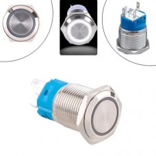 Кнопка 22мм зворотна, 12-24В, білий LED, 5pin, 22K-P11D Кнопка 22мм зворотна, 12-24В, білий LED, 5pin, 22K-P11D