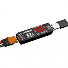Перетворювач живлення AOKoda XT60 на USB-A Type-C PD/QC3.0 25Вт, LiPo 2-6S