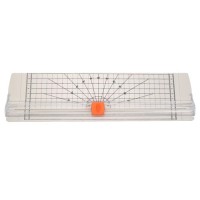 Різак для паперу А4 до 310мм з лінійкою, слайдерний, пластик