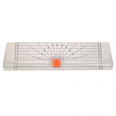 Різак для паперу А4 до 310мм з лінійкою, слайдерний, пластик