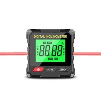 Кутомір електронний магнітний VC720 з лазером, Type-C, рівень, інклінометр