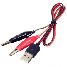 Кабель перехідник USB Type-A на затискачі крокодили, 60см Кабель перехідник USB Type-A на затискачі крокодили, 60см