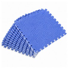 Килимок пазл плюшевий 30x30см м'який, 10шт, EVA, синій