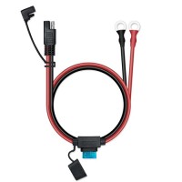Кабель SAE на M6 (O-ring), 16AWG, 12В, із запобіжником 15А, 60см