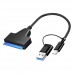 Перехідник USB 3.0/USB-C - SATA 2.5 для жорсткого диска HDD SSD до 5Гбіт/с, 107385