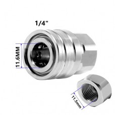 Фітинг БРС гідравлічний 1/4, ущільнення STD, для мийок високого тиску, нержавіюча сталь