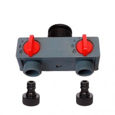 Перехідник розподільник на 2 лінії для поливу, Aqualin 27211