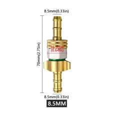 Штуцер М14x1.5 з корпусним шестигранником під шланг 8.5мм, ялинка, латунь