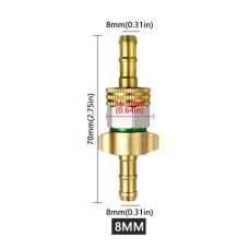 Штуцер М14x1.5 з корпусним шестигранником під шланг 8мм, ялинка, латунь