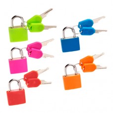 Замок навісний висячий міні 22мм, сталева дужка, 2 ключі, кольорові
