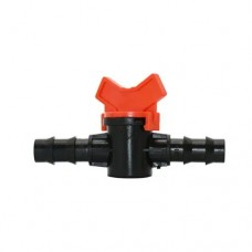 Кран сполучний для крапельної трубки 16мм, пластик