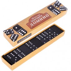 Настільна гра Доміно, 28 кісток, чорні, пластик