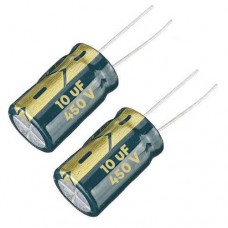 Конденсатор електролітичний алюмінієвий 10шт, 10мкФ 450В 105С
