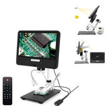 Мікроскоп цифровий на штативі з дистанційним керуванням, 8.5 ЖК 2200мАч MicroSD 2Мп 5-260X, AD208