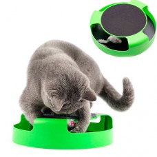 Інтерактивна іграшка з когтеточкою для котів кота, ведмедик у пастці