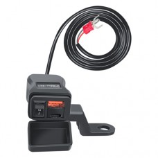 Зарядний пристрій USB Type-C 50Вт SAE IP66, на кермо мотоцикла Зарядний пристрій USB Type-C 50Вт SAE IP66, на кермо мотоцикла