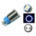 Кнопка 16мм, що фіксується, 220В, синій LED, 5pin, 16A-DZ, 105725