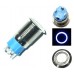Кнопка 12мм, що фіксується, 12-24В, синій LED, 4pin, 12F-P10DZ, 105728