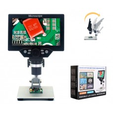 Мікроскоп цифровий з 7 ЖК на штативі, 3000мАч, MicroSD, 12Мп, 1-1200X, G1200