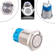 Кнопка 22мм фіксується, 12-24В, білий LED, 5pin, 22F-11EZ Кнопка 22мм фіксується, 12-24В, білий LED, 5pin, 22F-11EZ